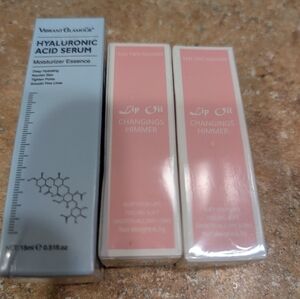 Hyaluronic Acid Serum And 2 Moisturizing Lip Oils- Stocking Stuffers